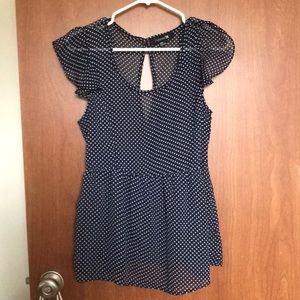Dressy polka dot top